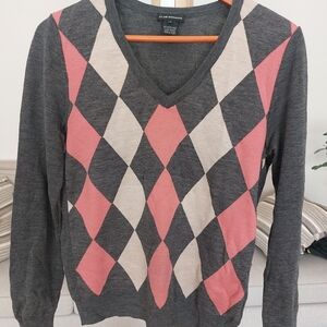Club Monaco Merino Wool Argyle Sweater